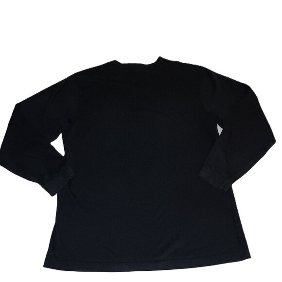 LL Bean Navy Blue Long Sleeve with Pocket Cotton T-Shirt Blue Men’s Size M Tall - Picture 3 of 14